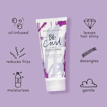 Bumble and bumble. Curl 3-in-1 Conditioner | For Moisturized Curls | Anti Frizz + Color Safe | Coily, Curly, Wavy | With Jojaba Oil, Avocado Oil + Coconut Oil | Standard Size, 6.7 Fl Oz