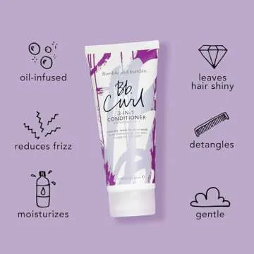 Bumble and bumble. Curl 3-in-1 Conditioner | For Moisturized Curls | Anti Frizz + Color Safe | Coily, Curly, Wavy | With Jojaba Oil, Avocado Oil + Coconut Oil | Standard Size, 6.7 Fl Oz