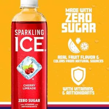 Sparkling Ice Cherry Limeade, Zero Sugar Beverage, 12 Pack