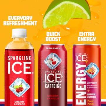 Sparkling Ice Cherry Limeade, Zero Sugar Beverage, 12 Pack