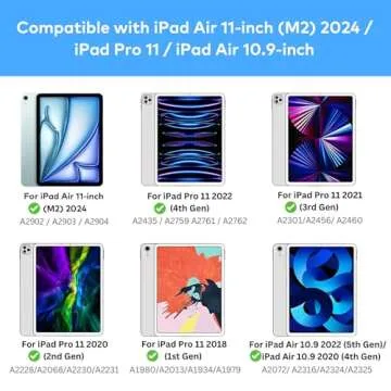 Keyboard Case for iPad Air 11-inch (M2) & iPad Pro 11 inch (1st/2nd/3rd/4th Generation) – Magic-Style Magnetic Keyboard Case with Multi-Touch Trackpad Compatible with 10.9” iPad Air 4th/5th Gen.