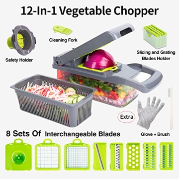 T-GOGO Pro Vegetable Chopper: 10-in-1 Kitchen Tool