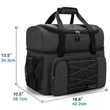 DSLEAF Bowling Bag for 2 Balls with Wooden Holder