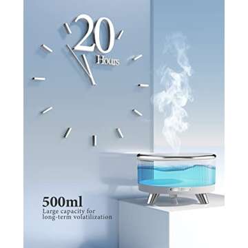 Diffusers for Essential Oils Large Room, 500ml Aromatherapy Diffuser，7 Colors Changed