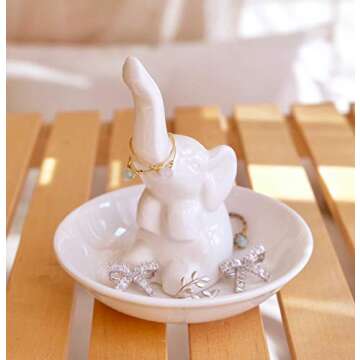 PUDDING CABIN Elephant Ring Holder - Perfect Gift for Women