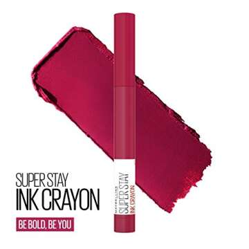 Maybelline New York Maybelline Super Stay Ink Crayon Matte Longwear Lipstick Makeup, Be Bold, Be You, 0.04 Ounce ., 120 Be Bold, Be You, 0.04 ounces (Pack of 2)