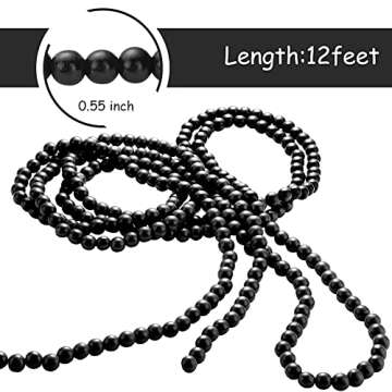 Hicarer Christmas Wooden Bead Garland Wood Bead Garland Christmas Tree Decorations for Christmas Hol...