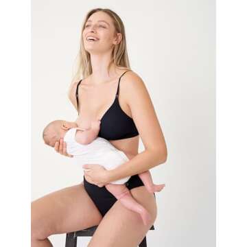MOMANDA Women’s Inbarely Nursing Bras Wireless Bralette V Neck Seamless No Underwire Maternity Bra...