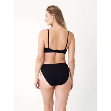 MOMANDA Women’s Inbarely Nursing Bras Wireless Bralette V Neck Seamless No Underwire Maternity Bra for Breastfeeding Black Medium