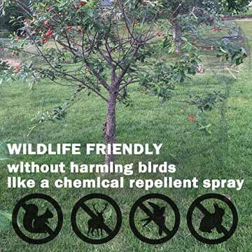 Bird Netting, 7.5x100FT Garden Netting for Fruit Trees Plants Strawberry Blueberry Bush Protection Anti Birds, Deers, Squirrels and Other Animals