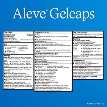 Aleve Pain Reliever Gelcaps 12-Hour Relief 90 Count