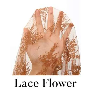 NENONA Women's 2024 Mesh Tops Summer Sleeveless Lace Embroidery Layering Tank Top,Brown,S