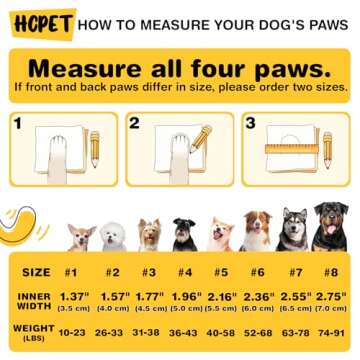 Hcpet Dog Shoes for Large Dogs, Waterproof Dog Booties for Small Medium Dogs, Anti-Slip Dog Boots & ...