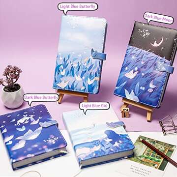 Tomolucky Direct Colorful Blank Writing Journal for Women,PU Leather Hardcover Notebooks Beautiful Journal to Write in,Personal Diary,Gift for women Girls, 258 Page