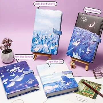 Tomolucky Direct Colorful Blank Writing Journal for Women,PU Leather Hardcover Notebooks Beautiful Journal to Write in,Personal Diary,Gift for women Girls, 258 Page