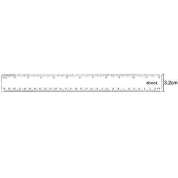Durable 2-Piece Plastic Ruler Set Ideal for Art and Office