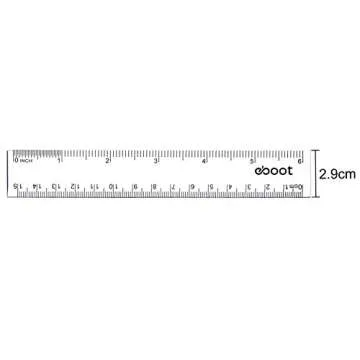 Durable 2-Piece Plastic Ruler Set Ideal for Art and Office