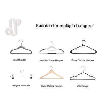 60 Pcs Clothes Hanger Connector Hooks Space Saving Solution