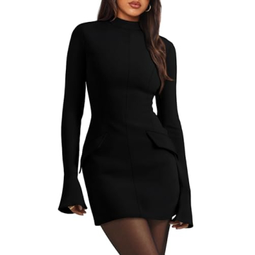 Trendy OFEEFAN Funeral Dress for Women Mini Style 2025