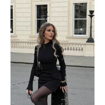 Trendy OFEEFAN Funeral Dress for Women Mini Style 2025