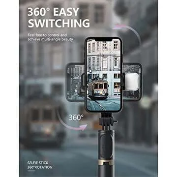 MQOUNY Lightweight Selfie Stick and Tripod with Remote