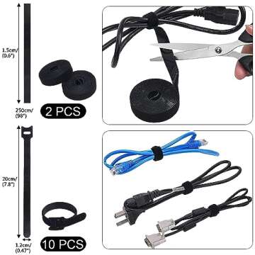 SOULWIT 200 Pcs Cable Management Kit for a Clutter-Free Space