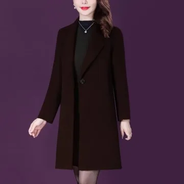 Chic Wool Pea Coat for Women - Windproof & Stylish