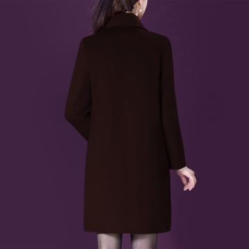 Chic Wool Pea Coat for Women - Windproof & Stylish