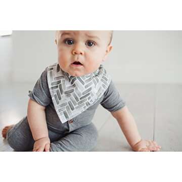 Copper Pearl Baby Bandana Bibs - 4 Pack Soft Cotton Baby Bibs for Drooling and Teething, Absorbent Drool Bibs for Baby Girl and Boy, Adjustable to Fit Newborns to Toddlers, Tons of Styles (Alta Set)