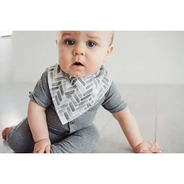 Copper Pearl Baby Bandana Bibs - 4 Pack Soft Cotton Baby Bibs for Drooling and Teething, Absorbent Drool Bibs for Baby Girl and Boy, Adjustable to Fit Newborns to Toddlers, Tons of Styles (Alta Set)