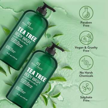 Botanic Hearth Tea Tree Body Wash - Soothe Skin & Invigorate