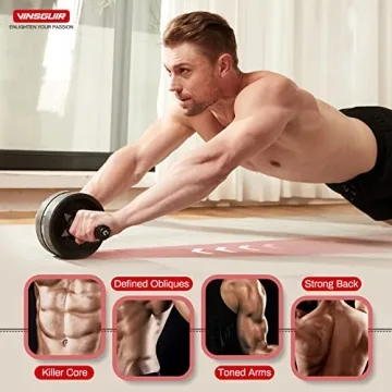 Vinsguir Ab Roller Wheel Kit for Core Training & Home Gym