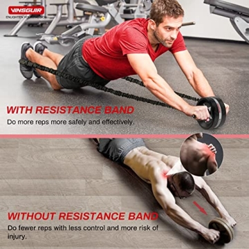 Vinsguir Ab Roller Wheel Kit for Core Training & Home Gym