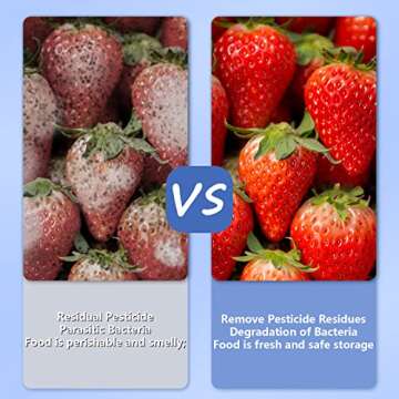 Heyjar Fruit and Vegetable Washing Machine, Fruit Cleaner Device,Fruit Purifier for with OH-ion Puri...