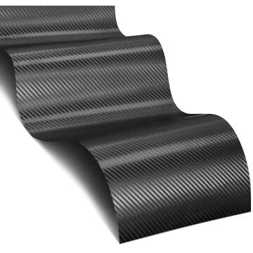 VViViD XPO Black Carbon Fiber 5ft x 1ft Durable Car Wrap Vinyl Roll with Air Release
