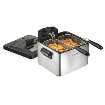 Hamilton Beach Professional Deep Fryer: Large 4.5L Capacity, 1800W, Stainless Steel