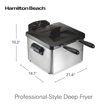 Hamilton Beach 4.5L Electric Deep Fryer 1800W Stainless Steel