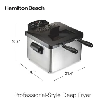 Hamilton Beach 4.5L Electric Deep Fryer 1800W Stainless Steel