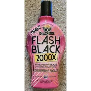 European Gold Flash Black 2000X Indoor Tanning Lotion 12oz