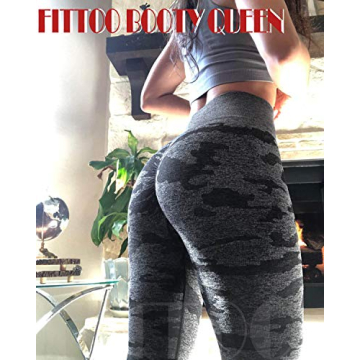 FITTOO High Waist Camo Leggings for Women