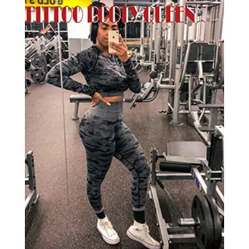 FITTOO High Waist Camo Leggings for Women