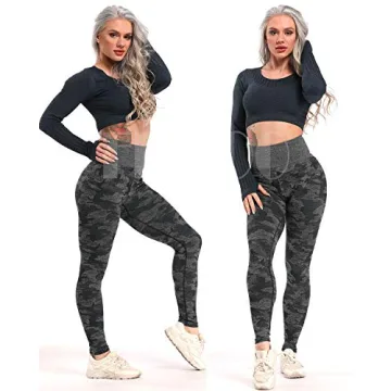FITTOO High Waist Camo Leggings for Women