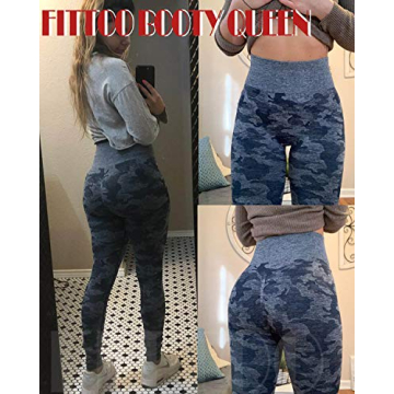 FITTOO High Waist Camo Leggings for Women