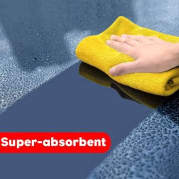 SURPRISE PIE Microfiber Cleaning Cloth for Kitchen Housekeeping Dish Electronics Dust Rags Thick Lint Free Car Wash DryingTowel (12"x12") Green/Blue/Orange -6 Pack