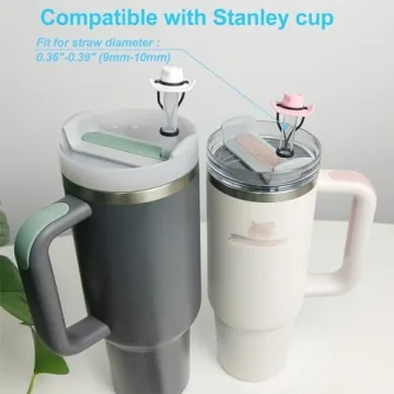 Cute Silicone Cowboy Hat Straw Covers for Tumblers