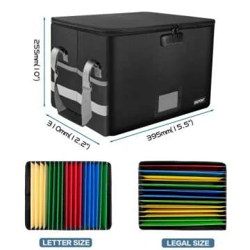 ENGPOW Fireproof Document Box with Lock for Secure Storage