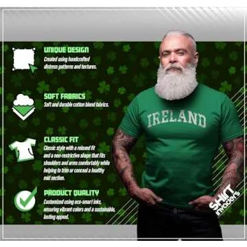 Athletic Vintage St Patricks Day Shirt for Men - Ireland Arch