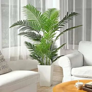 Fopamtri 5ft Areca Palm Plant - Realistic Faux Tree Decoration