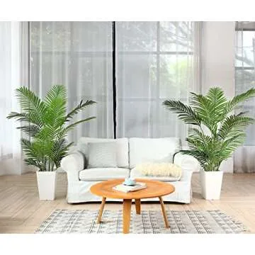 Fopamtri 5ft Areca Palm Plant - Realistic Faux Tree Decoration