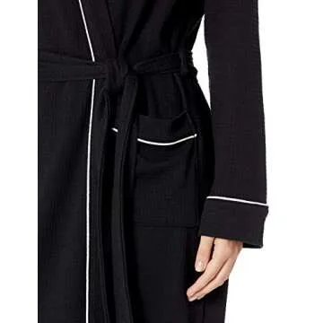 Lightweight Waffle Full-Length Robe for Women in Plus Sizes